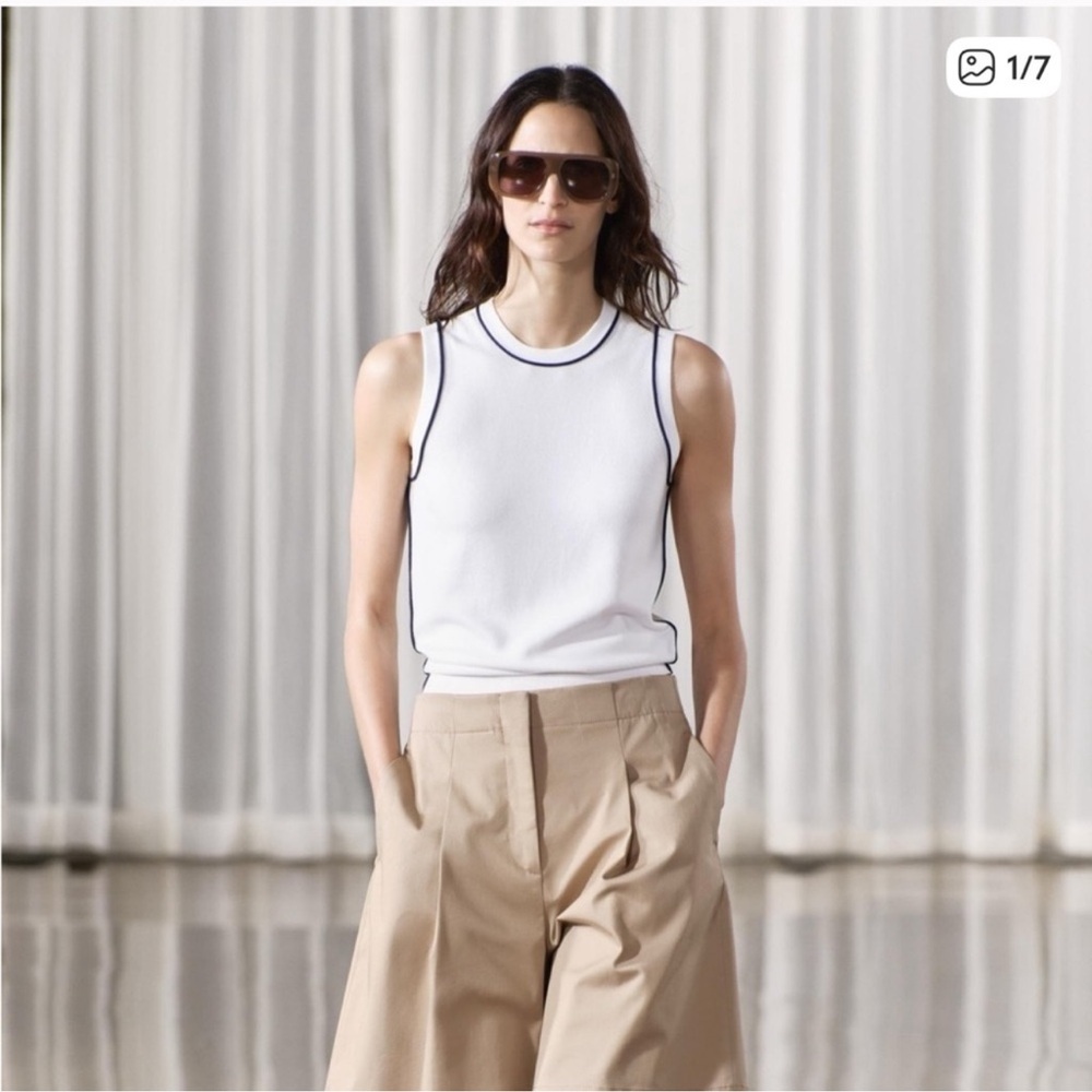 Zara Women's White Sleeveless Top